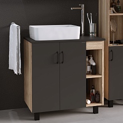 Grossman Тумба с раковиной Флай 80 GR-3016 дуб сонома/серая – фотография-2